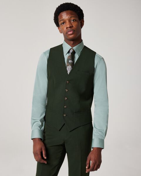 Wool Blend Tailored Vest